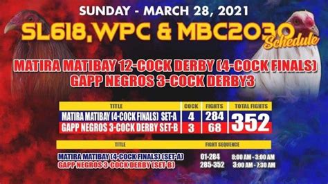 4 Cock Derby Finals .